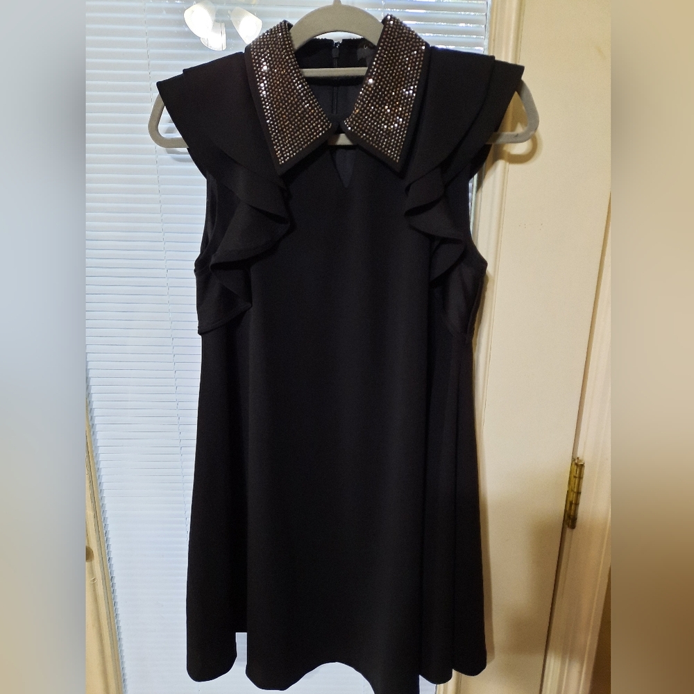 Gracia rhinestone collar dress medium